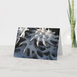 Tractor Cultivator Snow Art Christmas Card