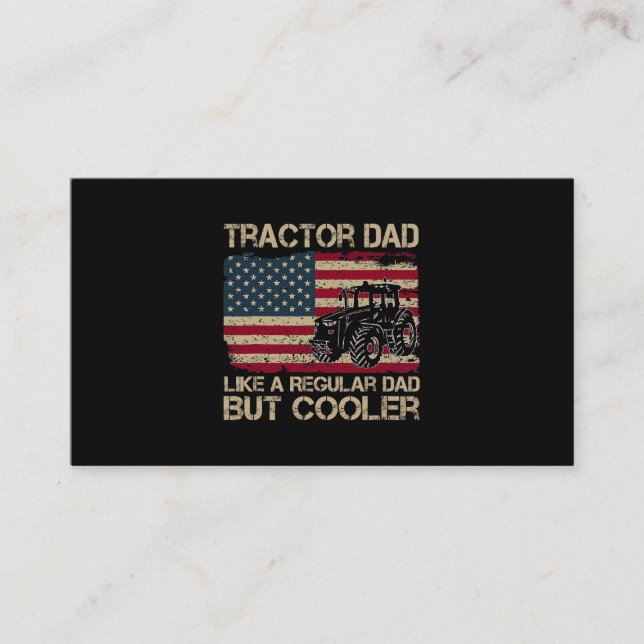 Tractor Dad Like A Regular Dad Tractor Fathers Day Business Card (Front)