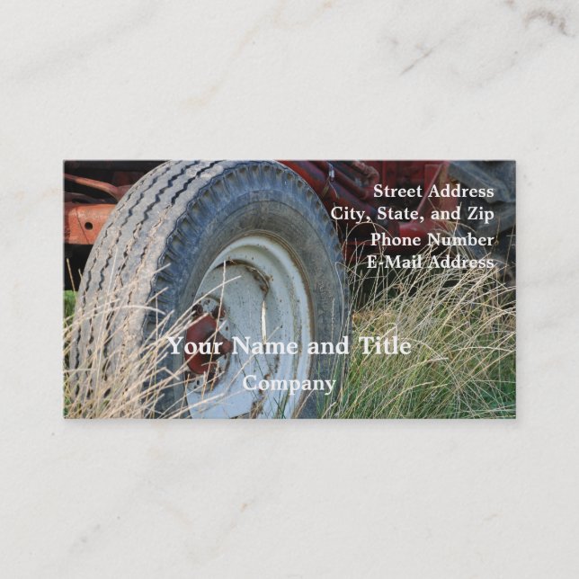 tractor details business card (Front)