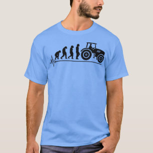 Tractor Driver Evolution Agriculture Farmer Fields T-Shirt