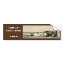 Tractor family tradition bump sticker