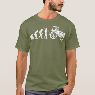 Tractor farmer evolution gift agriculture farm T-Shirt