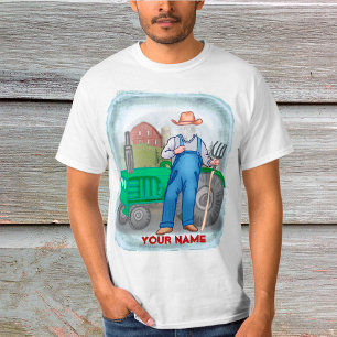 Tractor Farmer Face  t-shirt