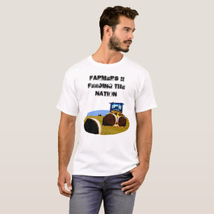 Tractor Farmers Feeding The Nation Oil Paint, T-Shirt