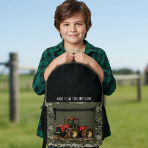 Tractor Farming Equipment Cool Agriculture Printed Backpack