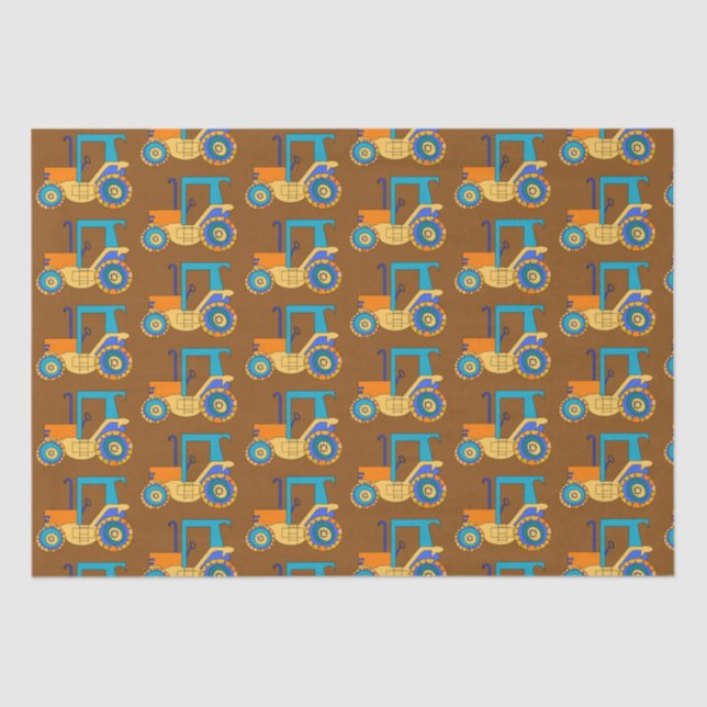 Tractor Farming Tissue Paper (Front)