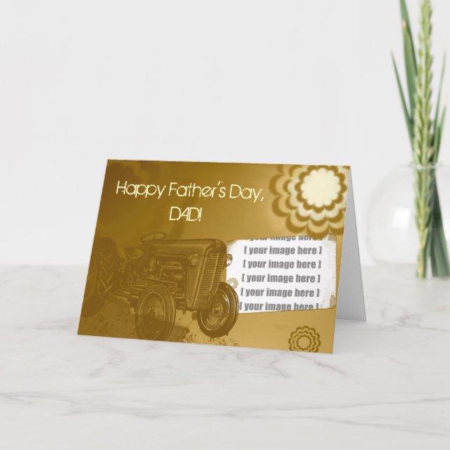 Tractor Father's Day Card: Add your photo Card (Front)