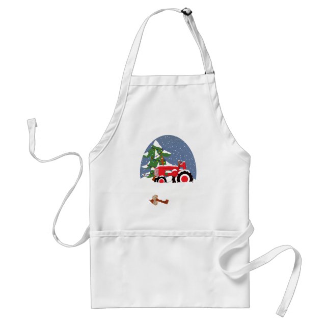 Tractor for Christmas Standard Apron (Front)
