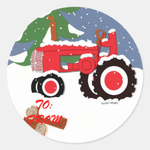 Tractor Gift Tag sticker