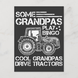 Tractor Grandfather Farmer Ranch Grandparents Postcard