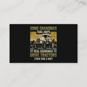 Tractor Grandma Farm Gifts Real Grandmas Drive Tra Business Card
