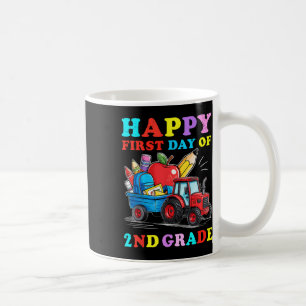 Tractor Happy First Day Of 2nd Grade Back To Schoo Coffee Mug