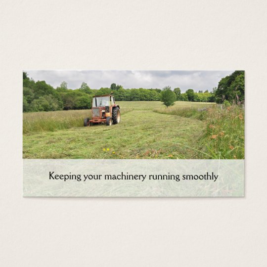 Tractor haymaking business card