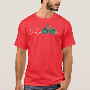 Tractor Heartbeat Agriculture Farming Tractor T-Shirt