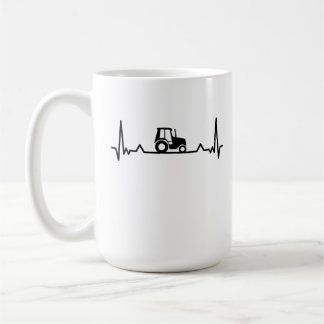 Tractor Heartbeat Farming and Farmer Gifts Coffee Mug