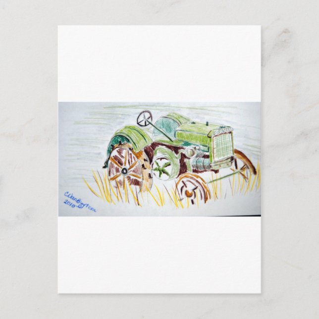 Tractor image, farming, country postcard (Front)