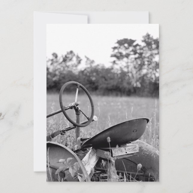 Tractor in Long Grass Card (Front)