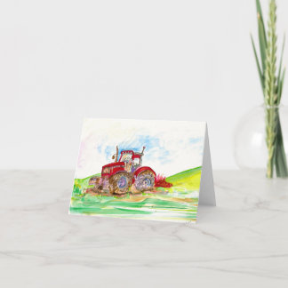 "Tractor in the Field" Greeting Card