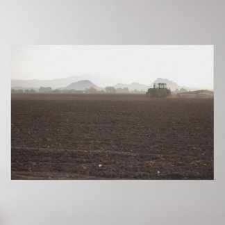 Tractor in the Field Poster
