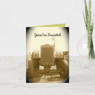 Tractor Invitation -- Old Tractor