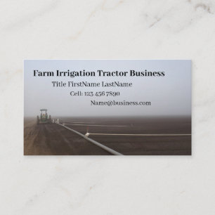 Tractor Irrigation Pipe Field Business Card