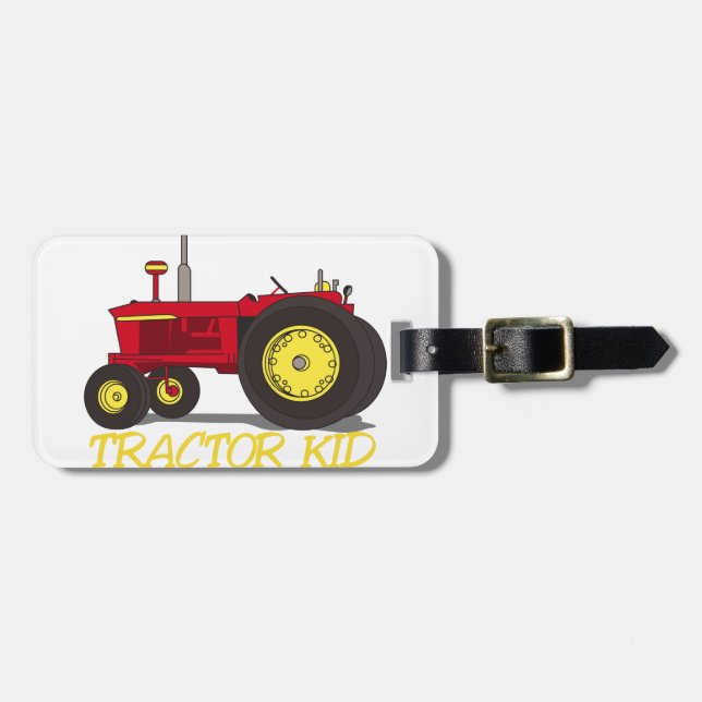 Tractor Kid Luggage Tag (Front Horizontal)
