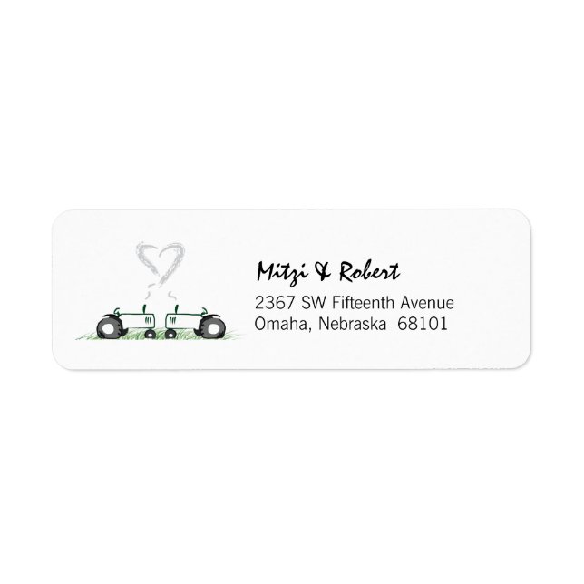 Tractor Love Address Label (Front)