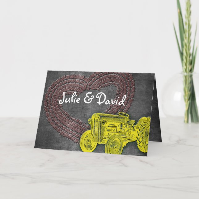 Tractor Love Valentine Card (Front)