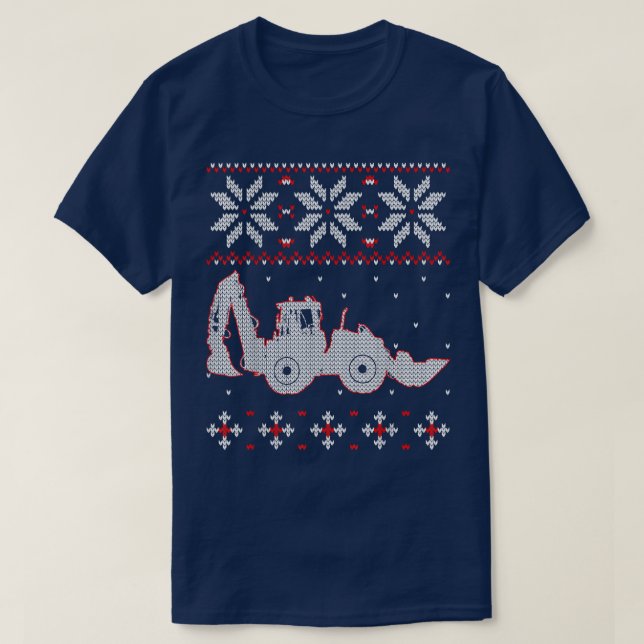 Tractor Lover Ugly Christmas Sweater, Farmer Farmi T-Shirt (Design Front)