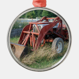 tractor metal tree decoration