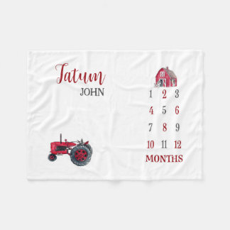 Tractor Milestone Blanket, Boy Milestone Blanket