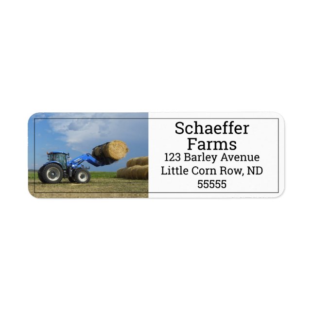 Tractor Moving Hay Bales (Front)