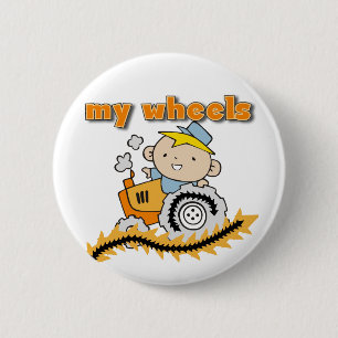 Tractor My Wheels Tshirts and Gifts 6 Cm Round Badge