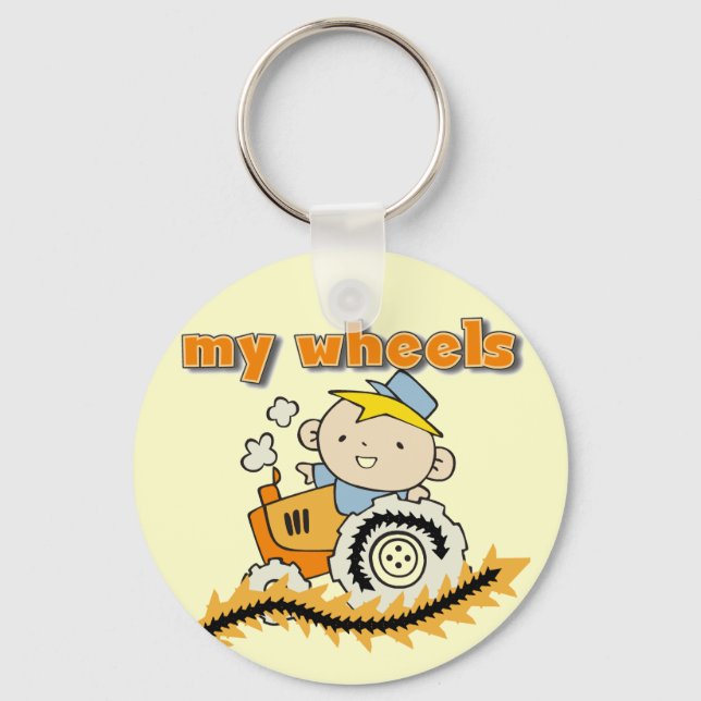 Tractor My Wheels Tshirts and Gifts Key Ring (Front)
