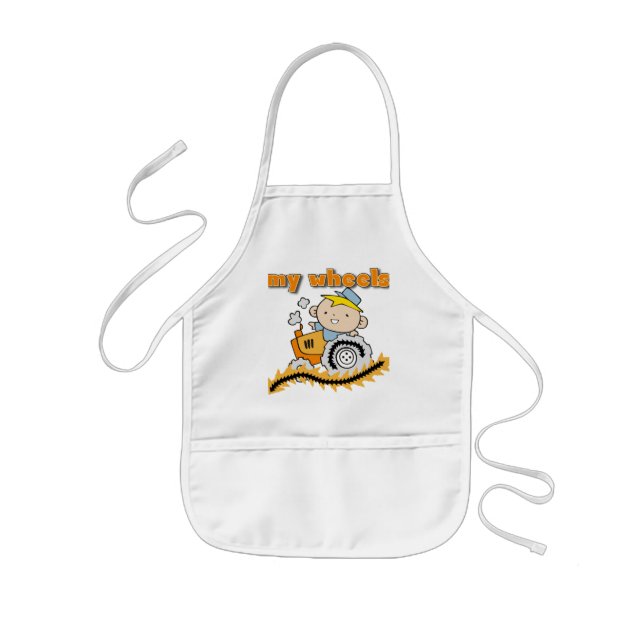 Tractor My Wheels Tshirts and Gifts Kids Apron (Front)