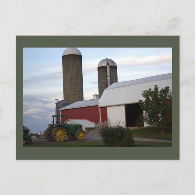 Tractor on Farm Postcard (Front)