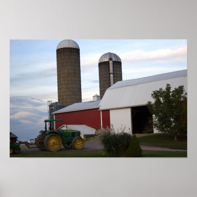Tractor on Farm Poster (Front)