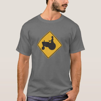 Tractor On Road Street Sign T-Shirt