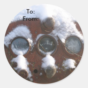 Tractor Panel Christmas Gift Tag