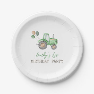 Tractor Paper Plates Tractor Birthday Plates