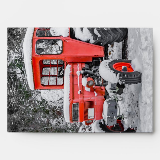 Tractor Parked, Olympus Mount National Park Envelope (Front)