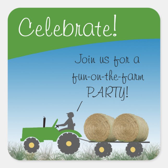 Tractor Party Envelope Seal (Front)