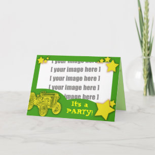 Tractor Party Invitation: Add your own photo Invitation