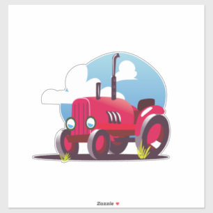 Tractor Pattern (Blue Background)