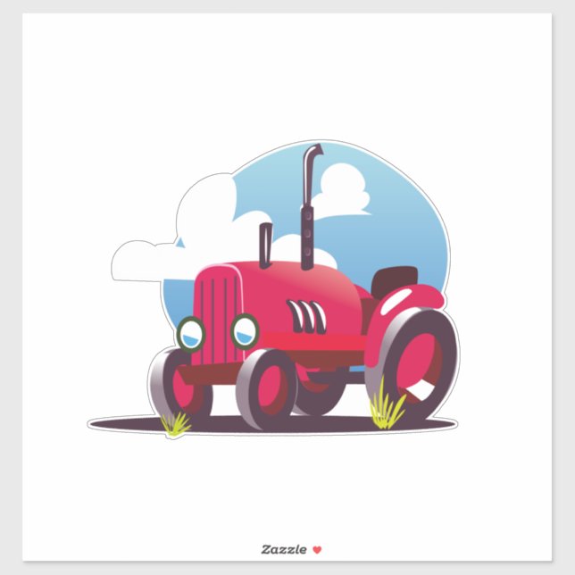 Tractor Pattern (Blue Background) (Sheet)