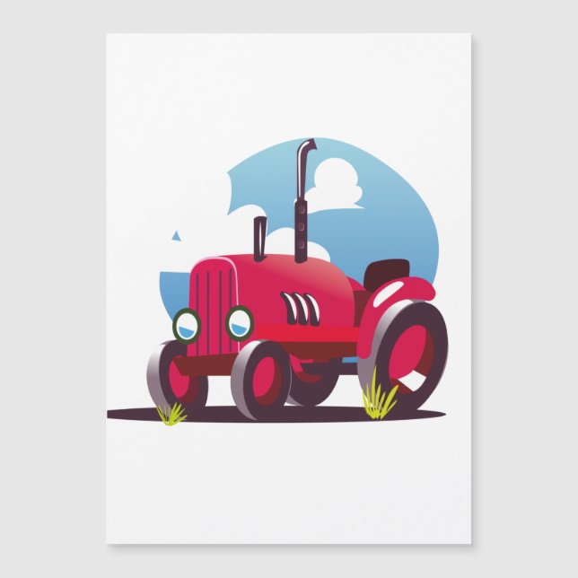 Tractor Pattern (Blue Background) (Front)