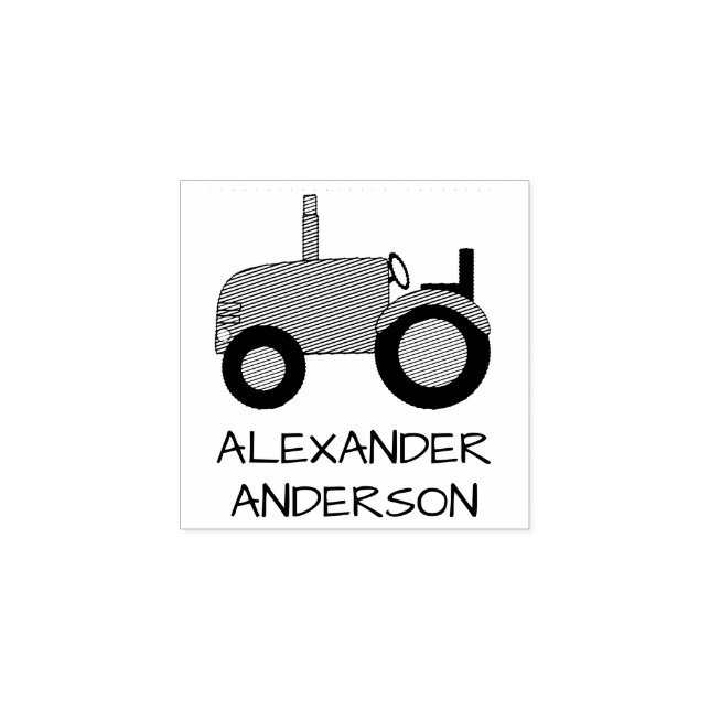 Tractor Personalise Rubber Stamp (Imprint)