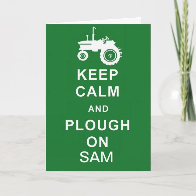 Tractor Personalised Birthday Card husband son etc (Front)