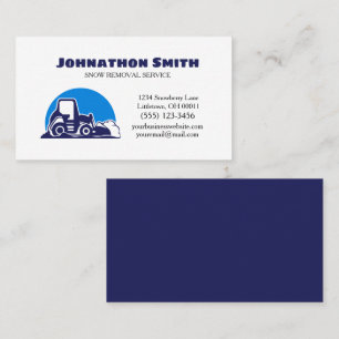 Tractor Plough Snow Removal Service  Business Card