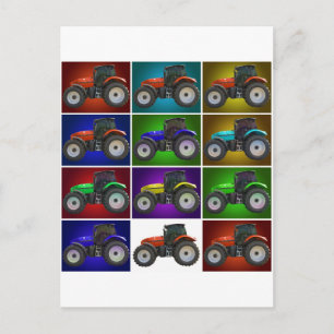 tractor postcard